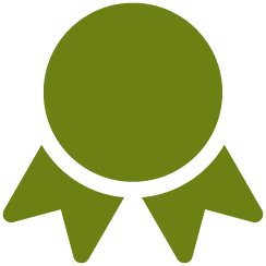 Het logo van waardering cijfer in het groen
